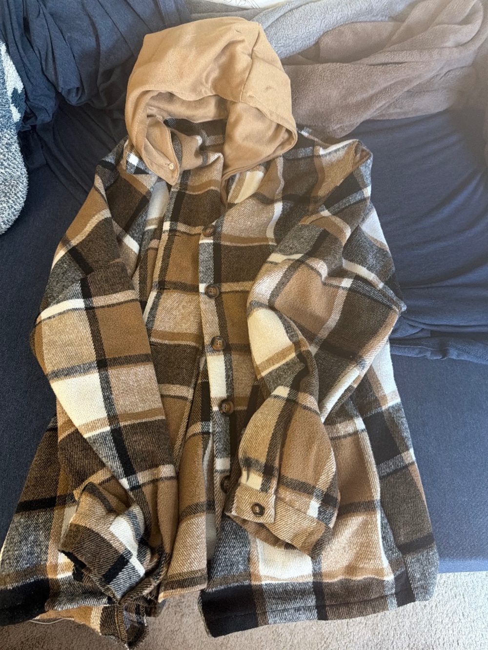 Removable hooded flannel